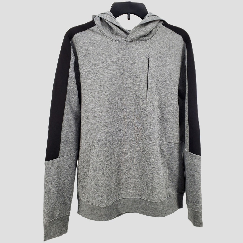 VRST Pinnacle Fleece Hoodie Mid Grey Heather Zipper Moisture Wicking Mens Large